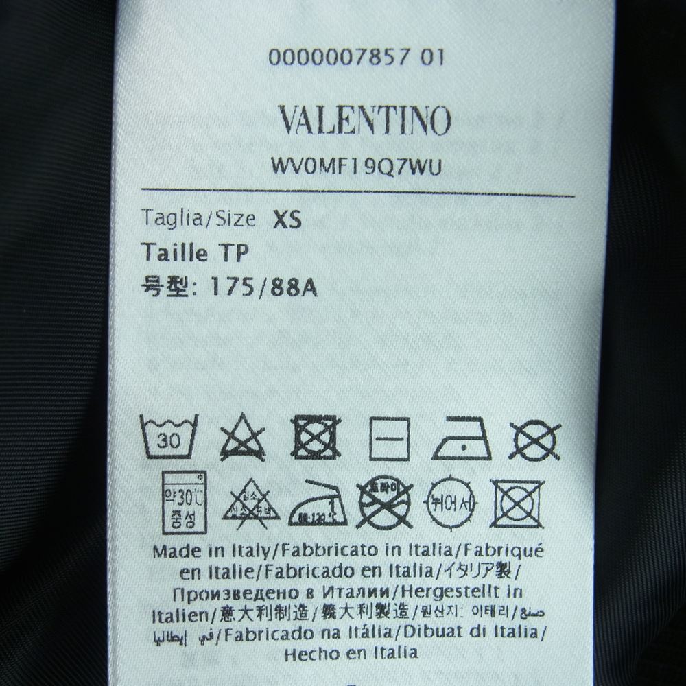 VALENTINO ヴァレンティノ 22AW WV0MF19Q7WU Optical Print Track Jacket トラック ジャケット ブラック系 ホワイト系 XS【美品】【中古】
