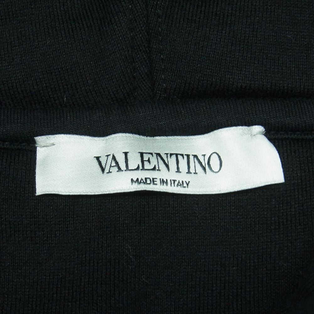 VALENTINO ヴァレンティノ 21AW VV3MF15P73S Vロゴ プルオーバー パーカー コットン イタリア製 ブラック系 S【美品】【中古】