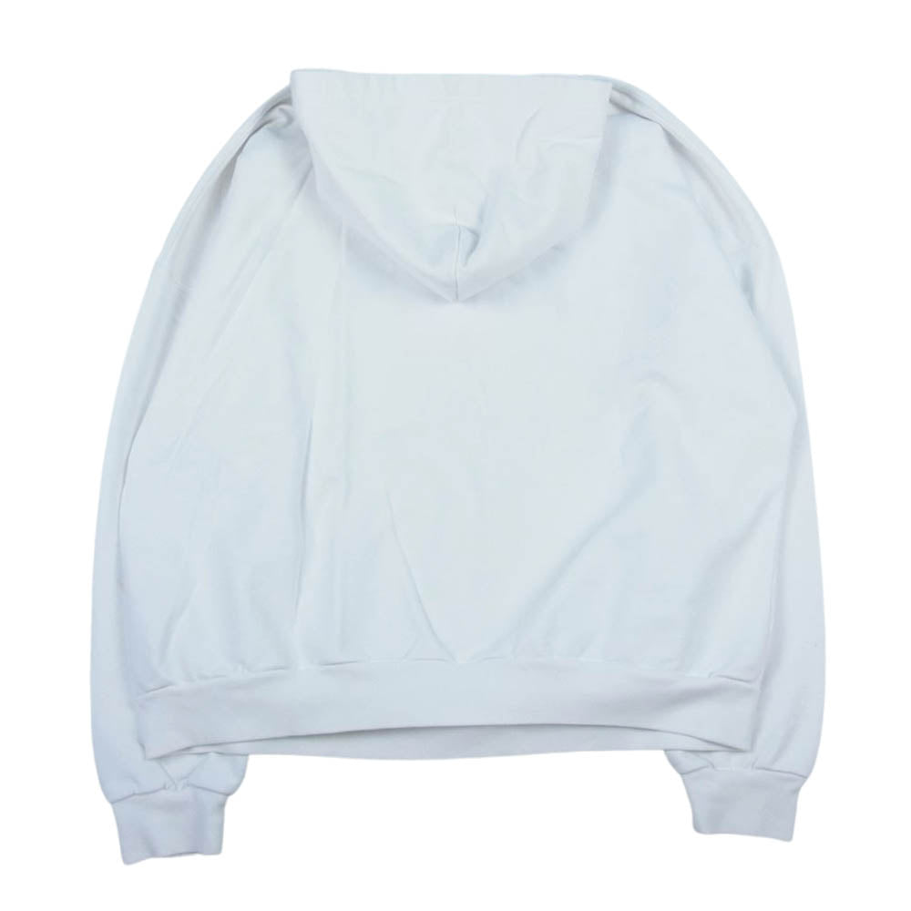 BALENCIAGA バレンシアガ 22AW 875003 TLVL8  PARIS パリ ロゴ刺繍  パーカー ホワイト系 L【中古】