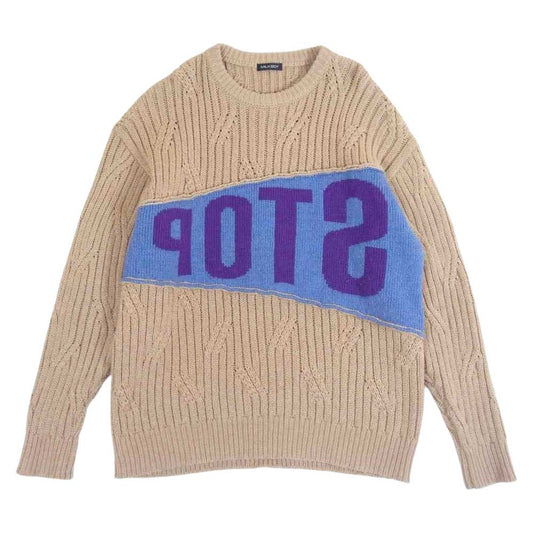 MILKBOY ミルクボーイ STOP メッセージ ニット ベージュ系 表記なし【中古】