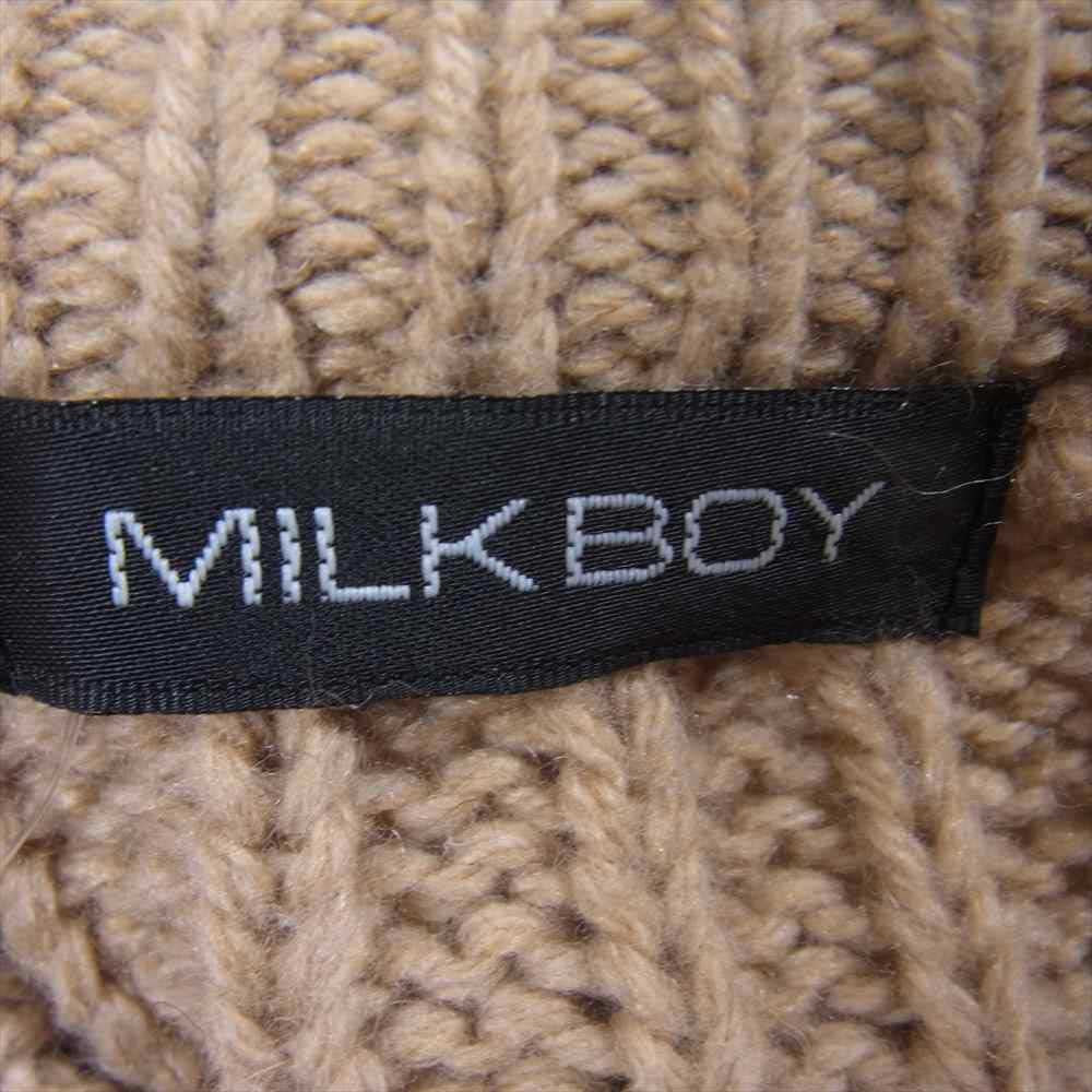 MILKBOY ミルクボーイ STOP メッセージ ニット ベージュ系 表記なし【中古】