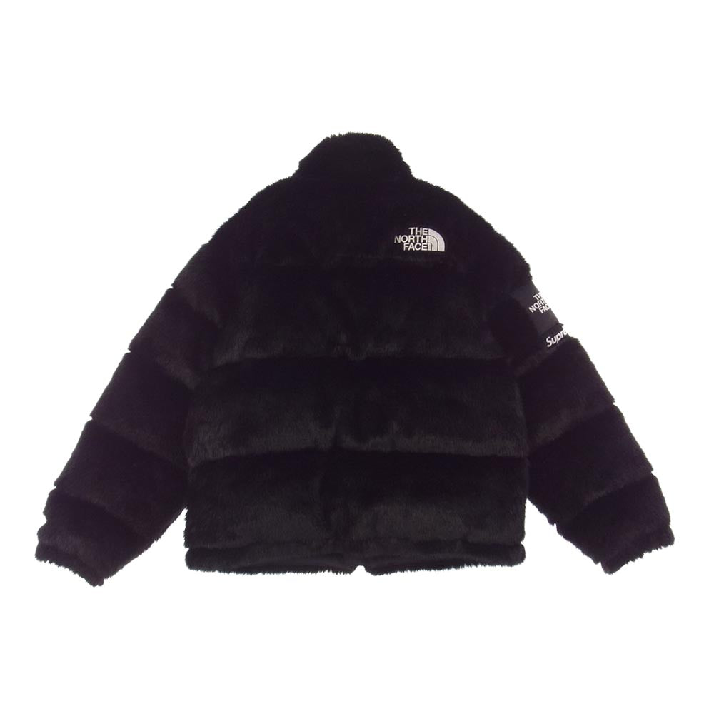 Supreme シュプリーム 20aw ×The North Face Faux Fur Nuptse Jacket ノースフェイス フェイクファー ヌプシ ジャケット ブラック系 M【中古】