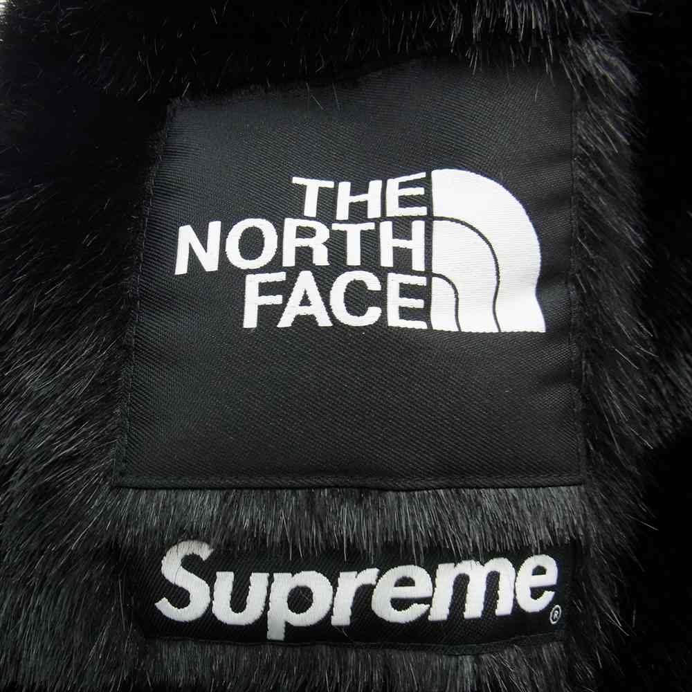 Supreme シュプリーム 20aw ×The North Face Faux Fur Nuptse Jacket ノースフェイス フェイクファー ヌプシ ジャケット ブラック系 M【中古】