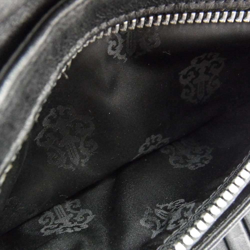 CHROME HEARTS クロムハーツ（原本有） WAVE CROSS BALL ウェーブ クロス ボタン ウォレット 長財布 ブラック系【中古】