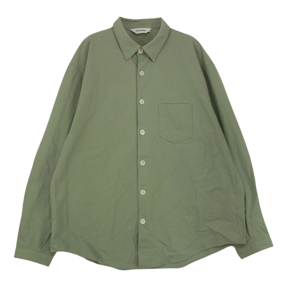 ディガウェル 21AW SHIRT GENERIC MOS GREEN 長袖シャツ ライトグリーン系 1【中古】