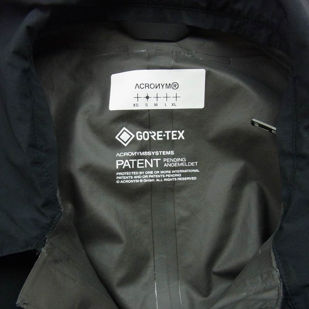 アクロニウム 21SS J1A-GTPL  2L GORE-TEX PACLITE PLUS INTEROPS JACKET ゴアテックス ジャケット ブラック系 S【中古】