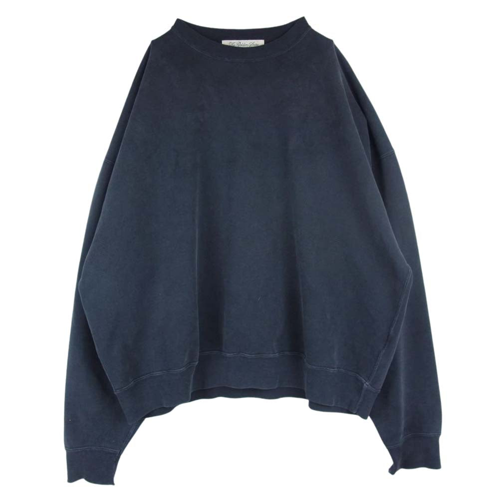 REMI RELIEF レミレリーフ 加工 BIGサイズ ビッグ クルー スウェット ブラック系 M【中古】
