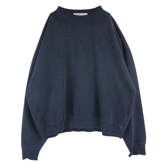 REMI RELIEF レミレリーフ 加工 BIGサイズ ビッグ クルー スウェット ブラック系 M【中古】