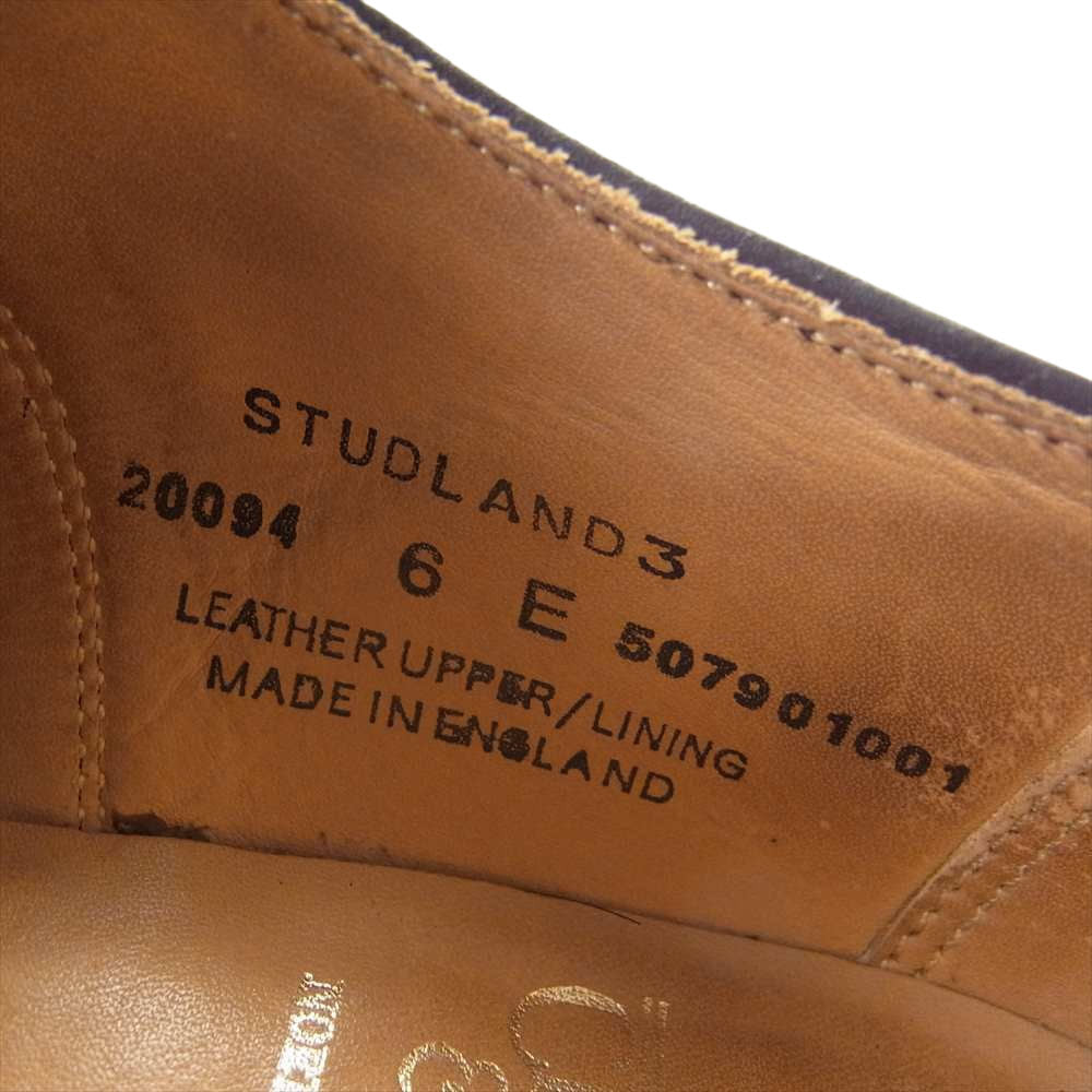 CROCKETT&JONES クロケットアンドジョーンズ 20094 STUDLAND 3 スタッドランド ストレートチップ レザー ビジネス シューズ ブラック系 6【中古】