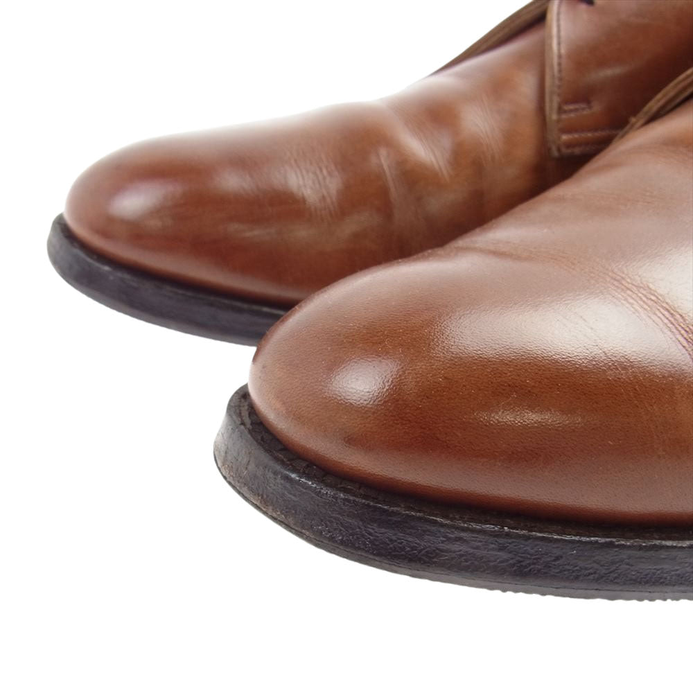 CROCKETT&JONES クロケットアンドジョーンズ 20161 SUBS品 Wimborne 2 ウィンボーン プレーントゥ レザー ビジネスシューズ ブラウン系 6.5【中古】