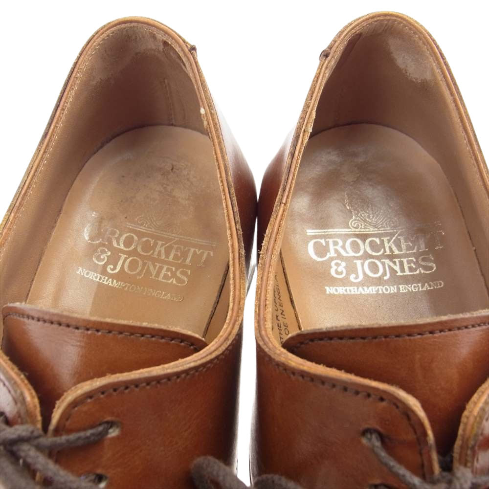 CROCKETT&JONES クロケットアンドジョーンズ 20161 SUBS品 Wimborne 2 ウィンボーン プレーントゥ レザー ビジネスシューズ ブラウン系 6.5【中古】