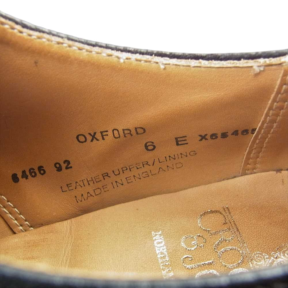 CROCKETT&JONES クロケットアンドジョーンズ 6466 OXFORD オックスフォード プレーントゥ ダイナイトソール レザー ビジネスシューズ  ブラック系 6【中古】