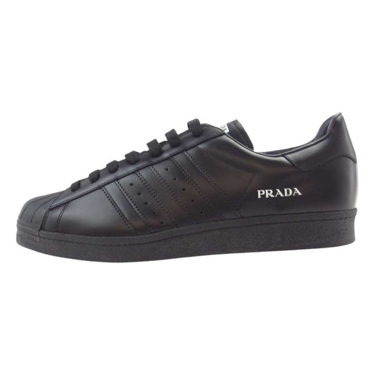 PRADA プラダ FW6679 × adidas originals Superstar アディダス スーパースター スニーカー ブラック系 30.5cm【新古品】【未使用】【中古】