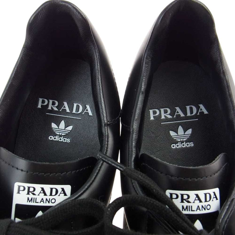 PRADA プラダ FW6679 × adidas originals Superstar アディダス スーパースター スニーカー ブラック系 30.5cm【新古品】【未使用】【中古】
