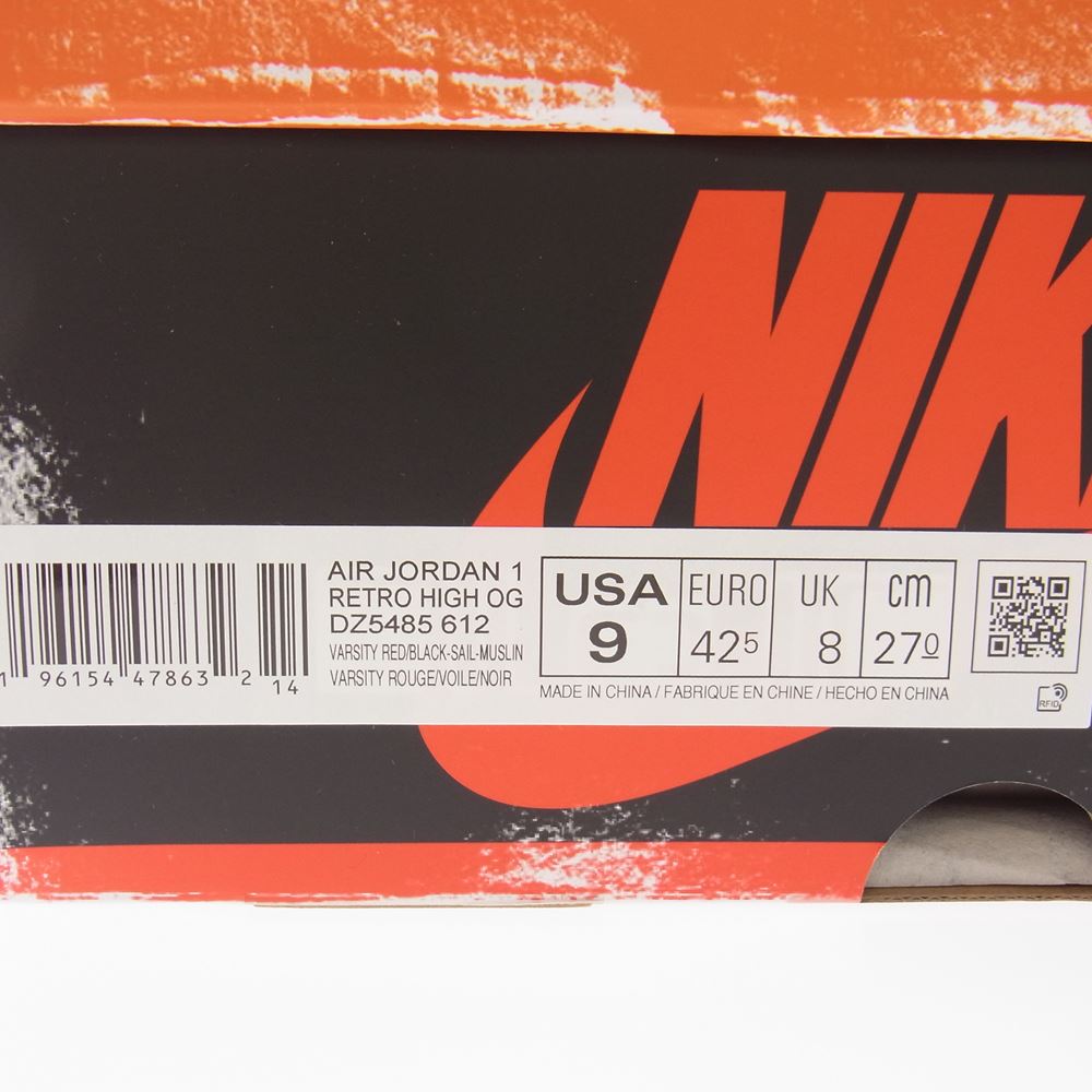 NIKE ナイキ DZ5485-612 Air Jordan 1 High OG CHICAGO Lost & Found/Chicago エアジョーダン ハイ ロスト＆ファウンド シカゴ レッド系 27cm【新古品】【未使用】【中古】