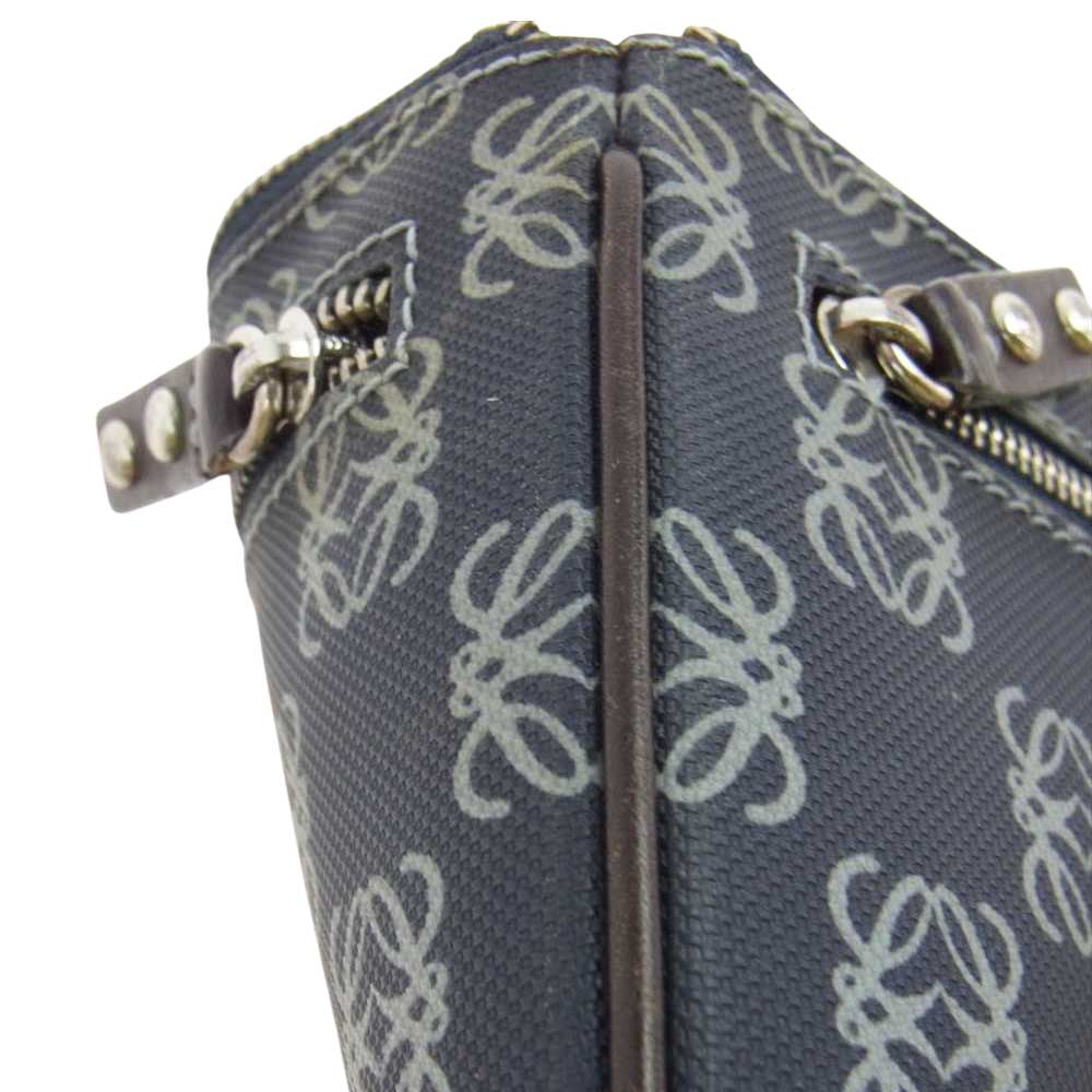 LOEWE ロエベ PVC アナグラム ポーチ ネイビー ネイビー系【中古】