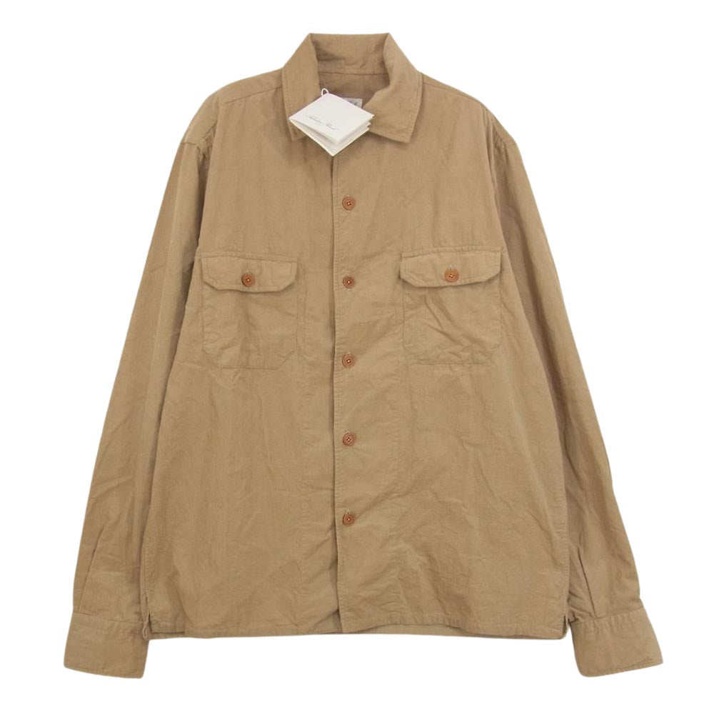 サルヴァトーレピッコロ イタリア製 コーデュロイ シャツ ベージュ系 M【中古】