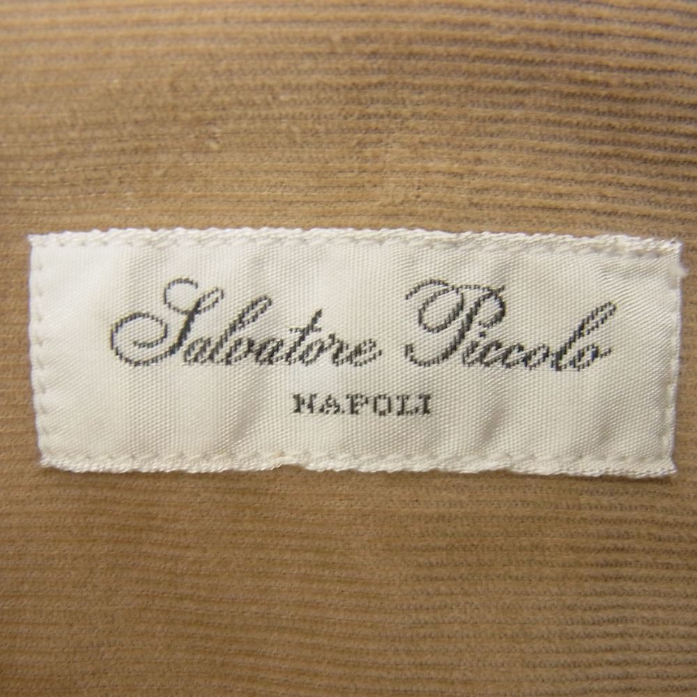 サルヴァトーレピッコロ イタリア製 コーデュロイ シャツ ベージュ系 M【中古】