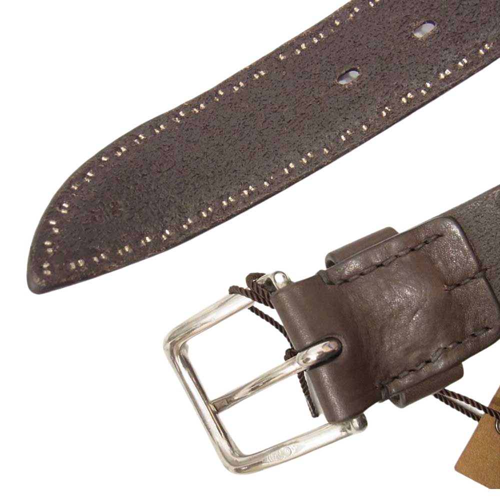 J&M Davidson ジェイアンドエムデヴィッドソン サイド スタッズ レザー ベルト ブラウン系 30/75【中古】