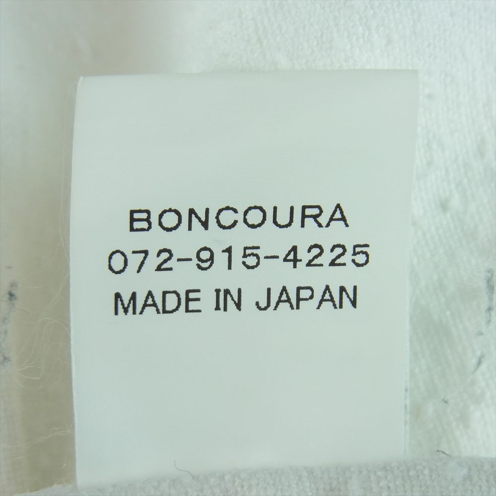 BONCOURA ボンクラ BD Long sleeve shirt ボタンダウン 長袖 シャツ コットン 日本製 ホワイト系 38【中古】