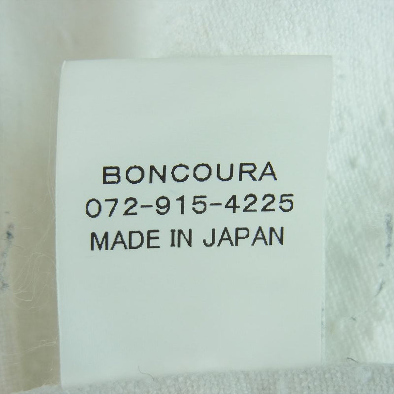 BONCOURA ボンクラ BD Long sleeve shirt ボタンダウン 長袖 シャツ コットン 日本製 ホワイト系 38【中古】