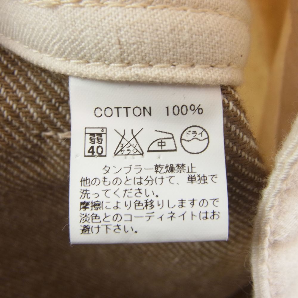 BONCOURA ボンクラ WORK GILET ワーク ジレ ベスト オフホワイト系 ブラウン系 38【中古】