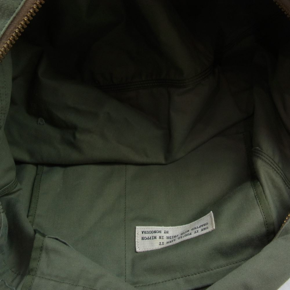 BONCOURA ボンクラ ニュースペーパー バッグ　ショルダー バッグ カーキ系【中古】