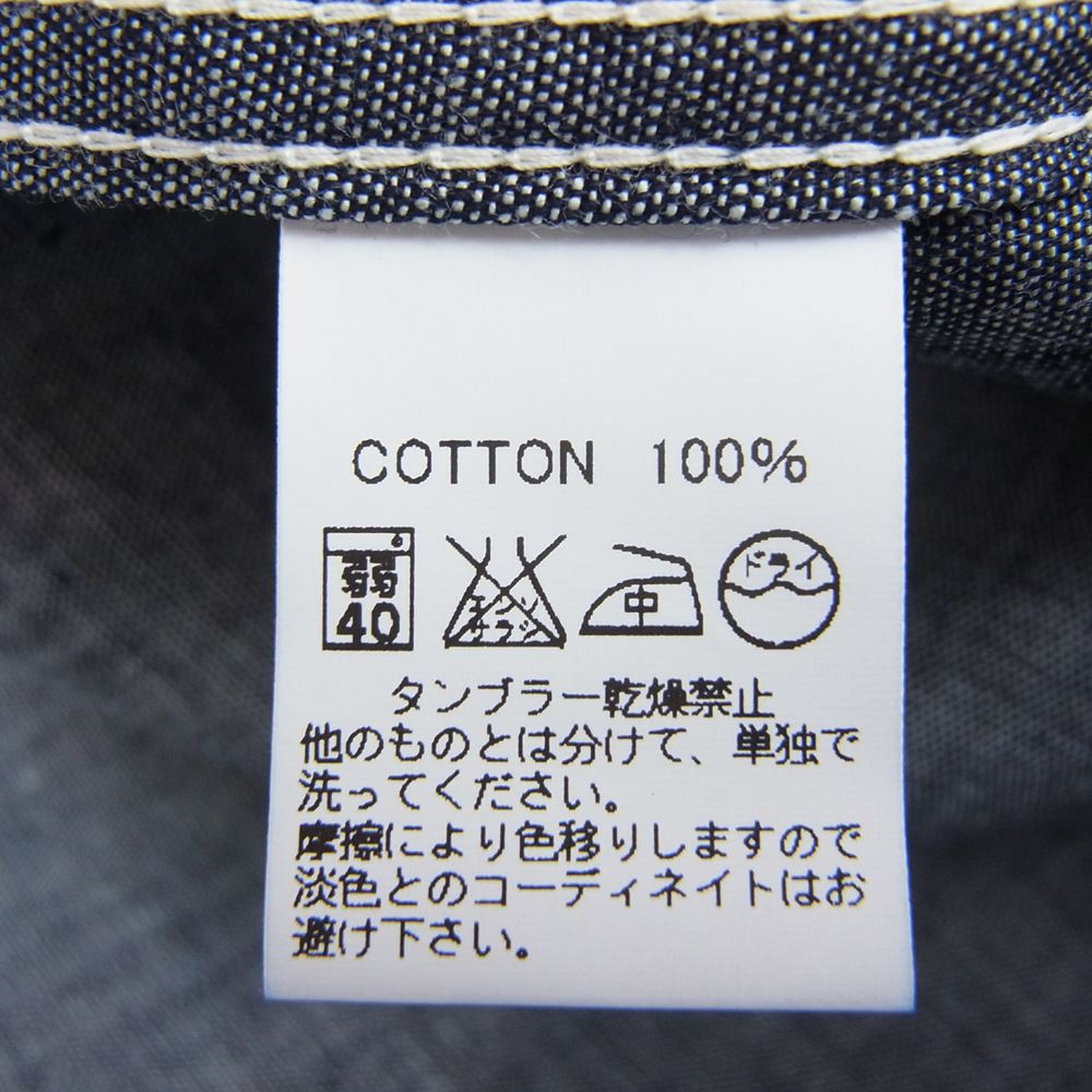 BONCOURA ボンクラ プルオーバ― 半袖 シャンブレー BD シャツ ブラック系 38【新古品】【未使用】【中古】