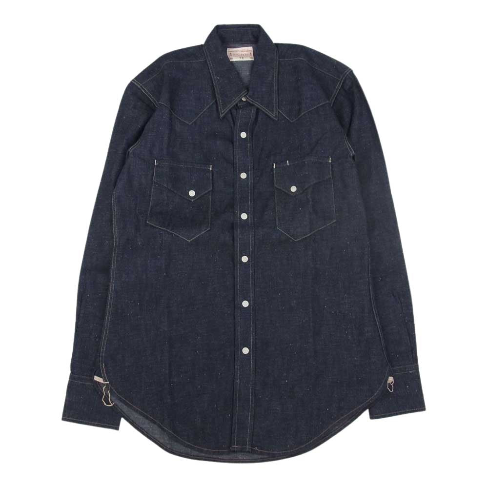 BONCOURA ボンクラ デニム ウエスタン シャツ インディゴブルー系 38【極上美品】【中古】