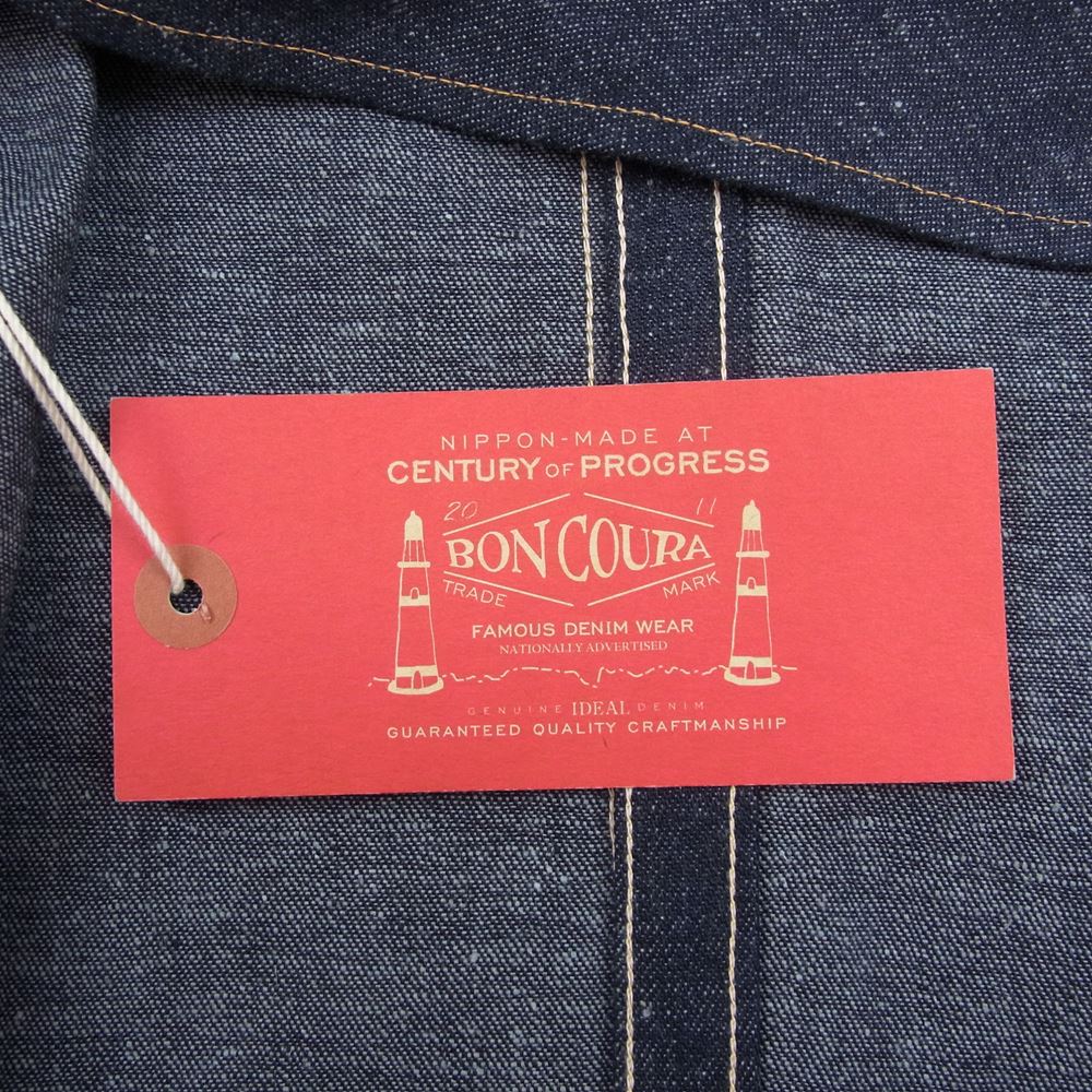 BONCOURA ボンクラ デニム ウエスタン シャツ インディゴブルー系 38【極上美品】【中古】