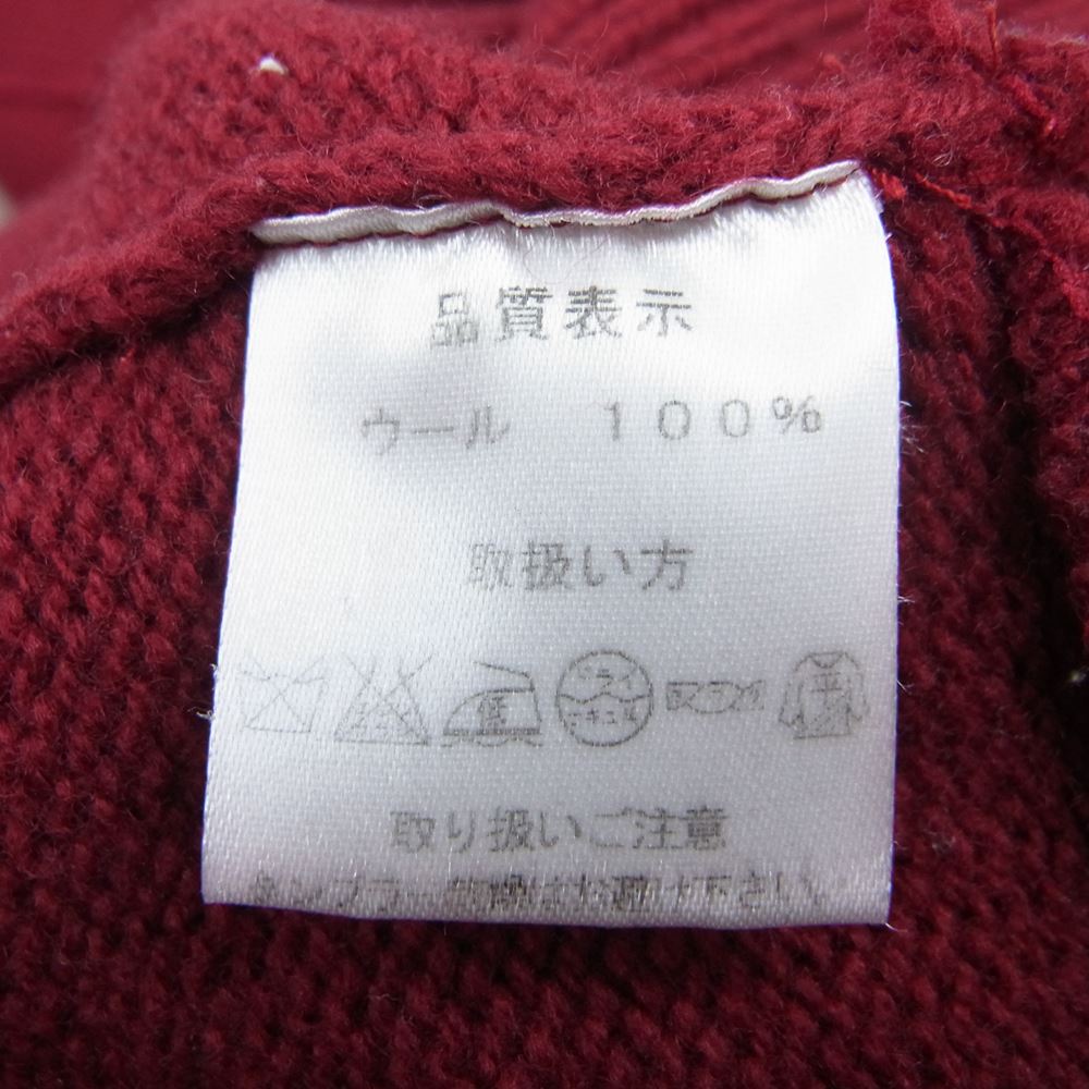 BONCOURA ボンクラ B セーター エルボーパッチ ニット エンジ系 38【中古】