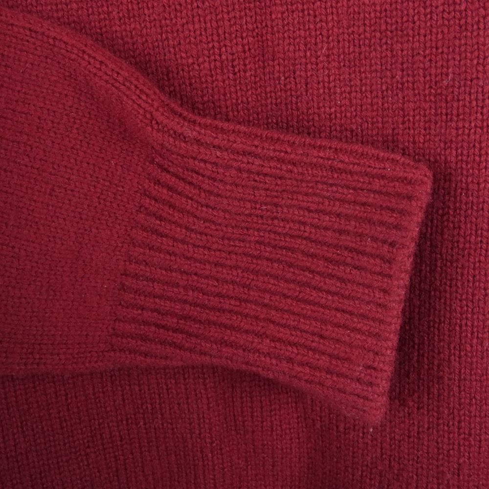BONCOURA ボンクラ B セーター エルボーパッチ ニット エンジ系 38【中古】