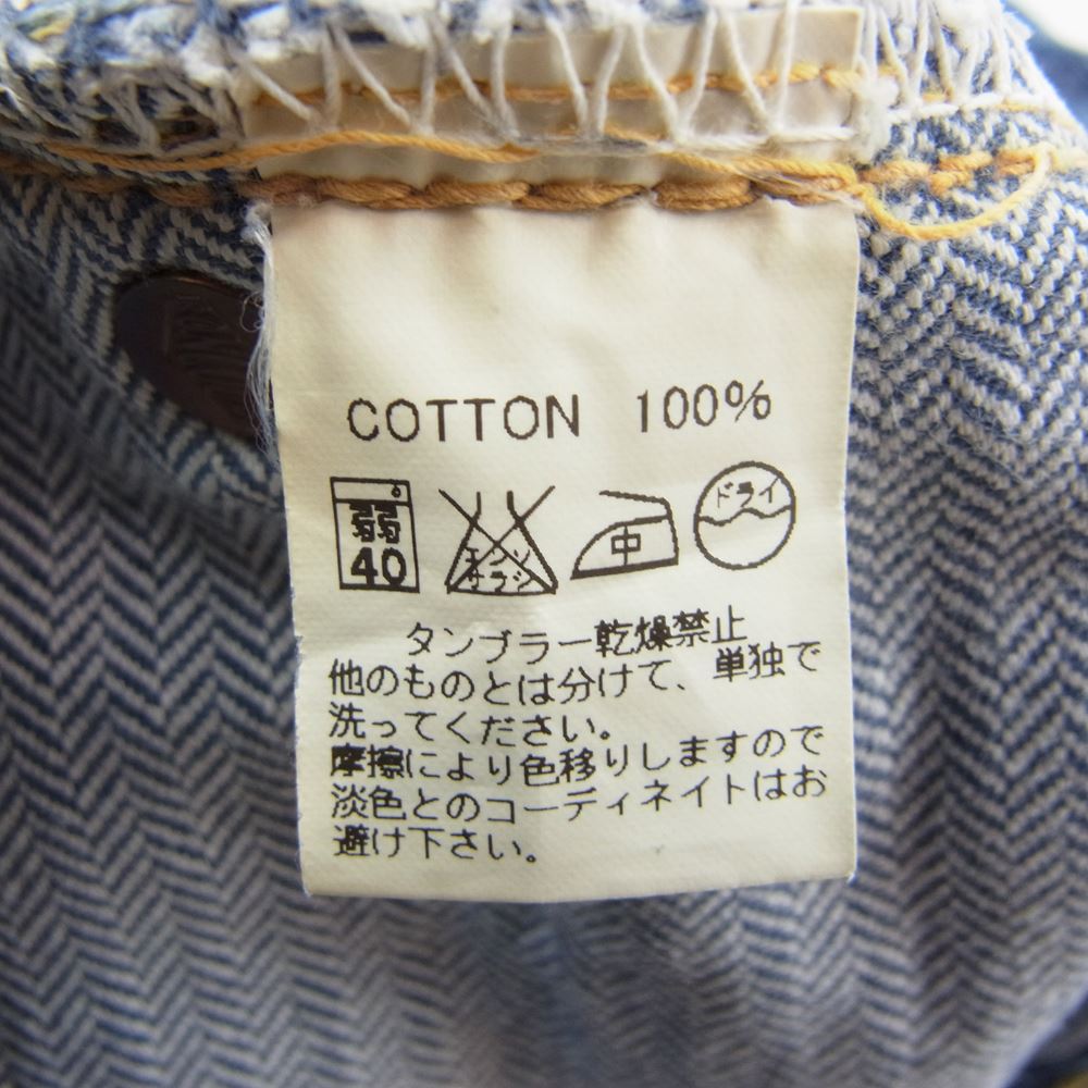 BONCOURA ボンクラ cinch back シンチバック デニム パンツ インディゴブルー系 32【中古】