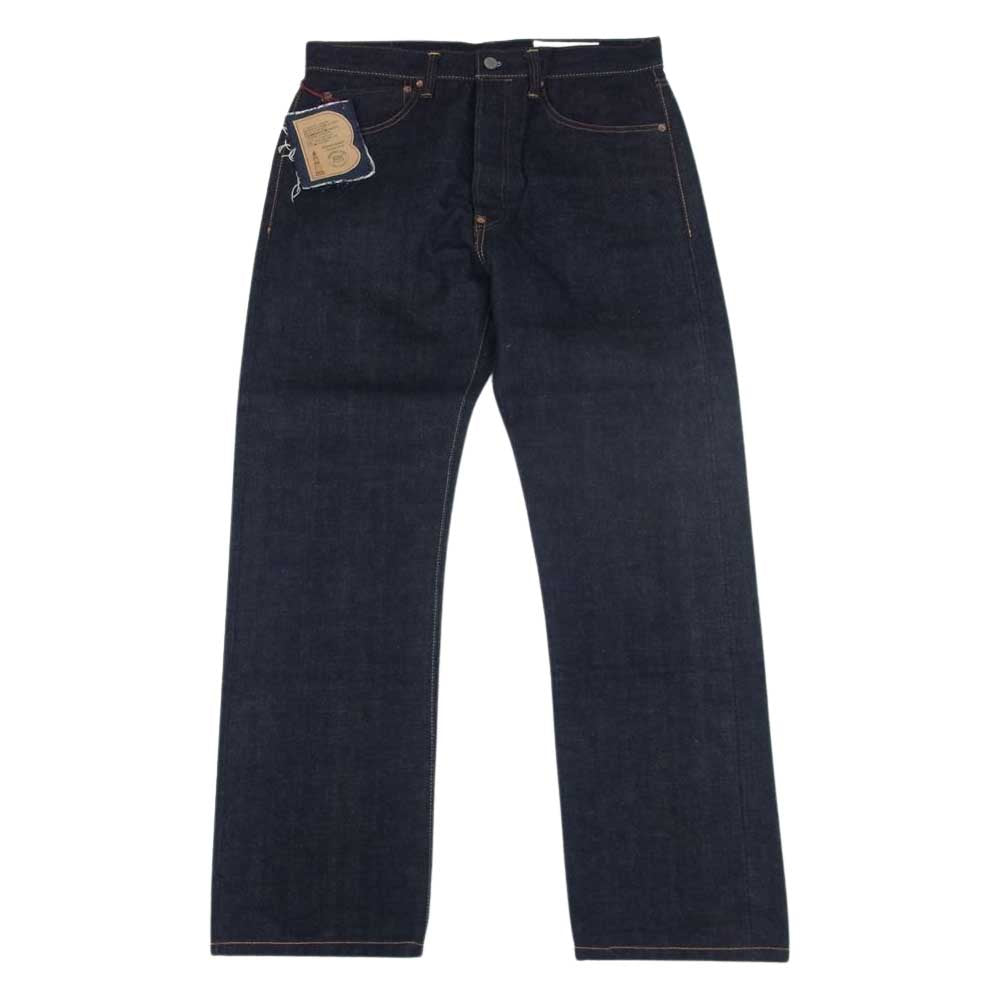 BONCOURA ボンクラ cinch back シンチバック デニム パンツ インディゴブルー系 32【新古品】【未使用】【中古】