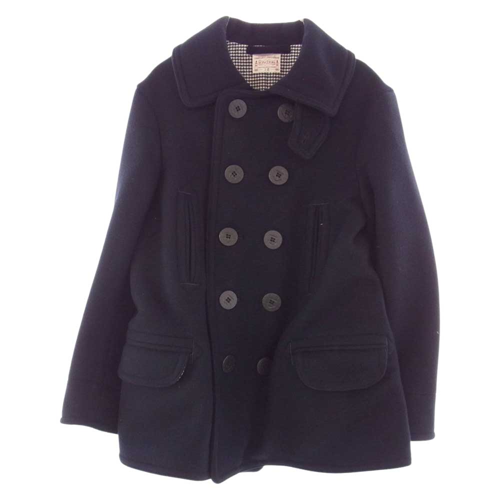 BONCOURA ボンクラ CASHMERE MELTON P-COAT カシミア混 メルトン Pコート ダークネイビー系 38【中古】
