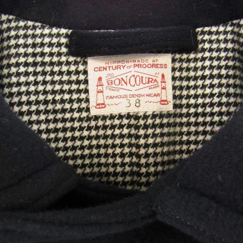 BONCOURA ボンクラ CASHMERE MELTON P-COAT カシミア混 メルトン Pコート ダークネイビー系 38【中古】