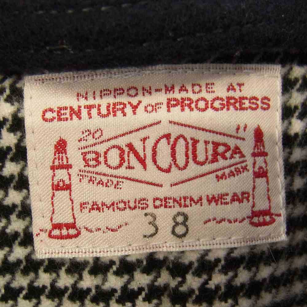 BONCOURA ボンクラ CASHMERE MELTON P-COAT カシミア混 メルトン Pコート ダークネイビー系 38【中古】