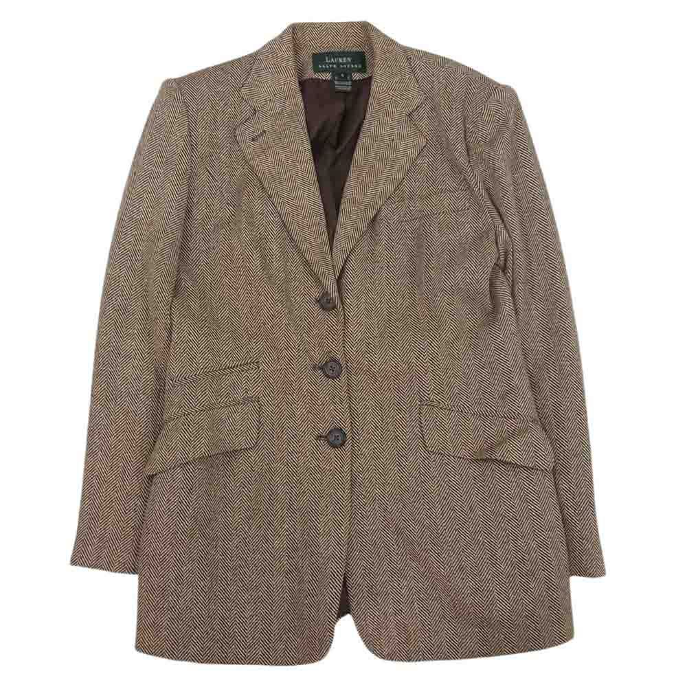 POLO RALPH LAUREN ポロ・ラルフローレン ツイード テーラード ジャケット ブラウン系 4【中古】