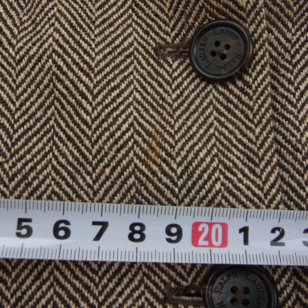 POLO RALPH LAUREN ポロ・ラルフローレン ツイード テーラード ジャケット ブラウン系 4【中古】