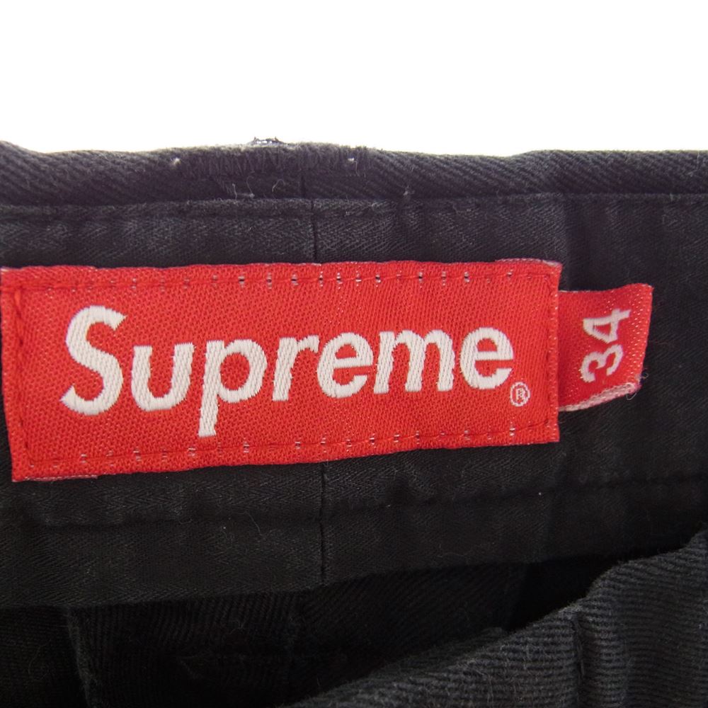 Supreme シュプリーム 18ss Pin Up Chino Pant ピンナップ チノ ワーク パンツ ブラック系 34【中古】