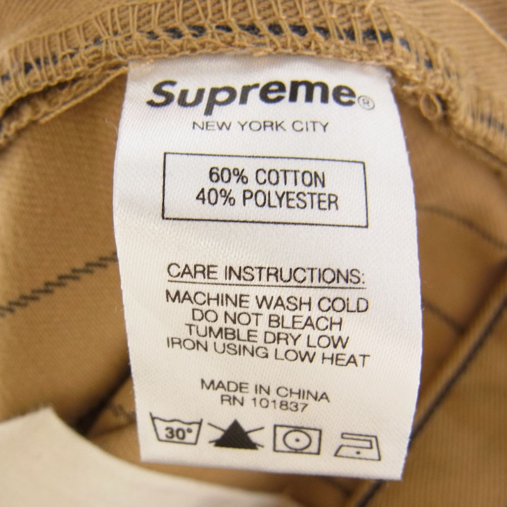 Supreme シュプリーム 21SS Work Pant Brown Stripe ストライプ ワーク パンツ カーキ系 34【中古】