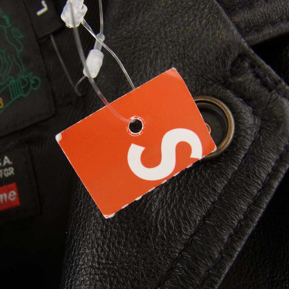 Supreme シュプリーム 22SS Schott Leather Work Jacket ショット レザー ワーク ジャケット ブラック系 L【新古品】【未使用】【中古】