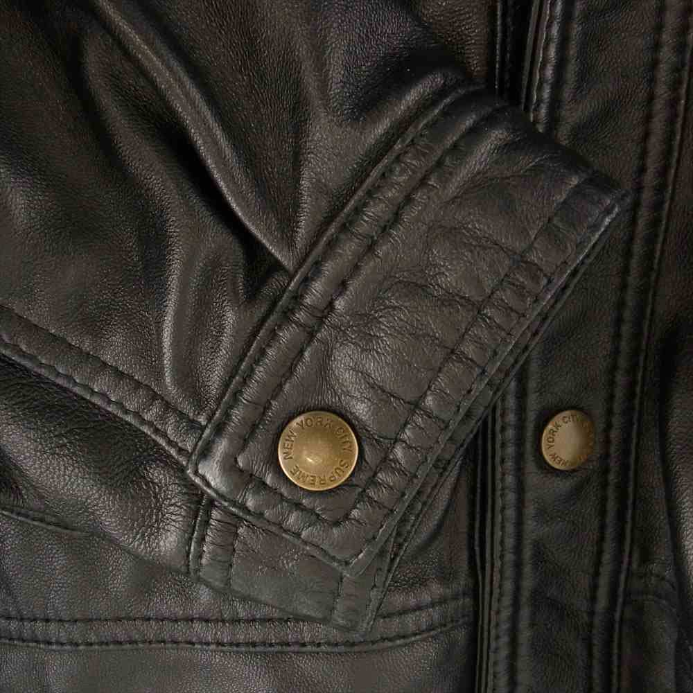 Supreme シュプリーム 22SS Schott Leather Work Jacket ショット レザー ワーク ジャケット ブラック系 L【新古品】【未使用】【中古】