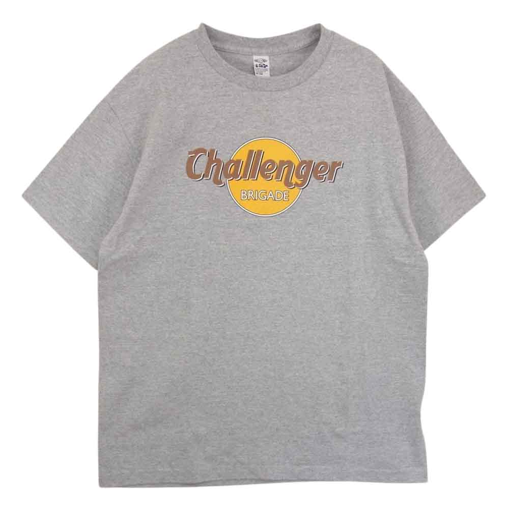 CHALLENGER チャレンジャー CLG-TS 022-024 MUD LOGO TEE ロゴ プリント 半袖 Ｔシャツ グレー系 L【極上美品】【中古】