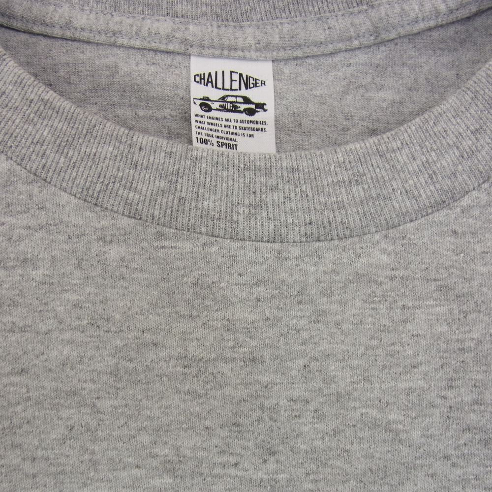 CHALLENGER チャレンジャー CLG-TS 022-024 MUD LOGO TEE ロゴ プリント 半袖 Ｔシャツ グレー系 L【極上美品】【中古】
