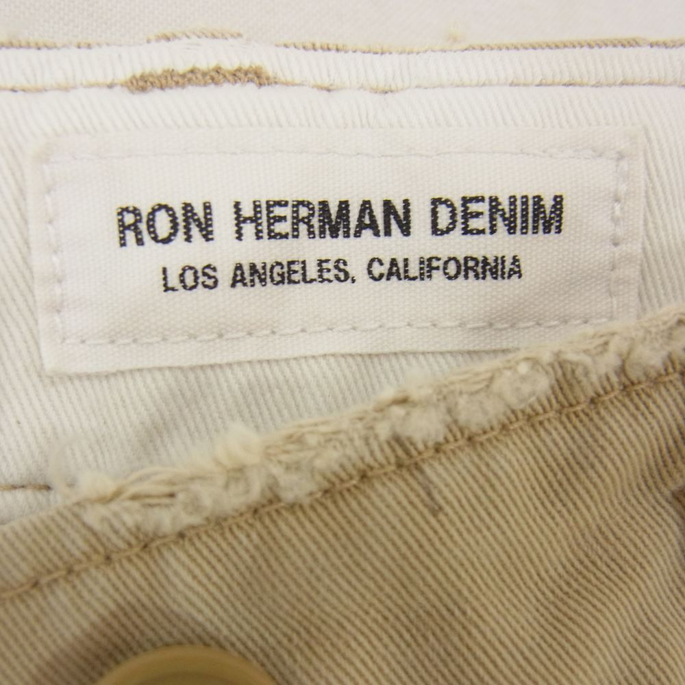 Ron Herman ロンハーマン DENIM ロンハーマンデニム ダメージ加工 チノ ワーク パンツ ベージュ ベージュ系 33【中古】