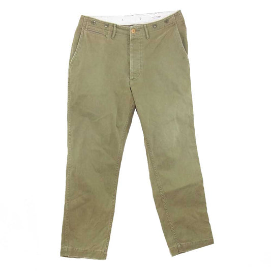 Ron Herman ロンハーマン DENIM ロンハーマンデニム ダメージ加工 チノ ワーク パンツ カーキ カーキ系 33【中古】