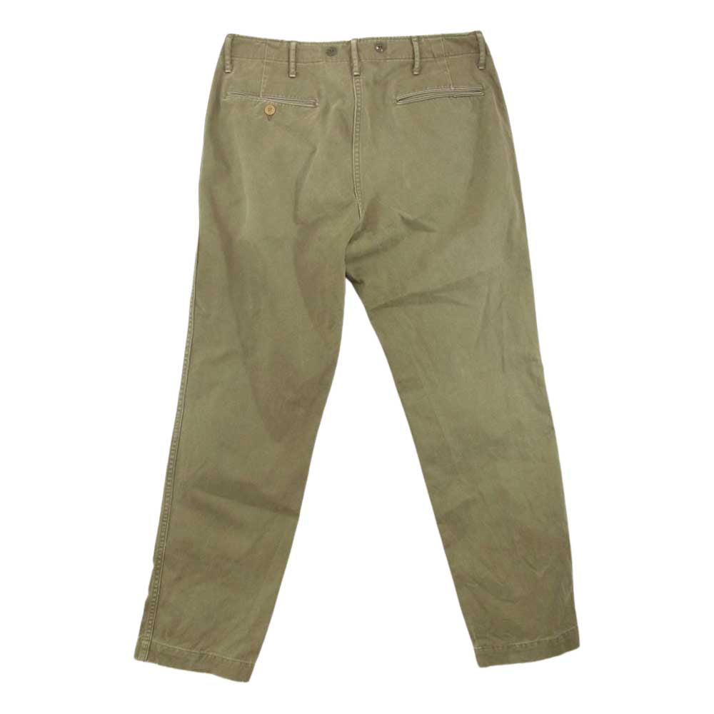 Ron Herman ロンハーマン DENIM ロンハーマンデニム ダメージ加工 チノ ワーク パンツ カーキ カーキ系 33【中古】