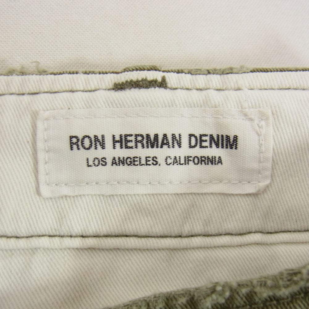 Ron Herman ロンハーマン DENIM ロンハーマンデニム ダメージ加工 チノ ワーク パンツ カーキ カーキ系 33【中古】