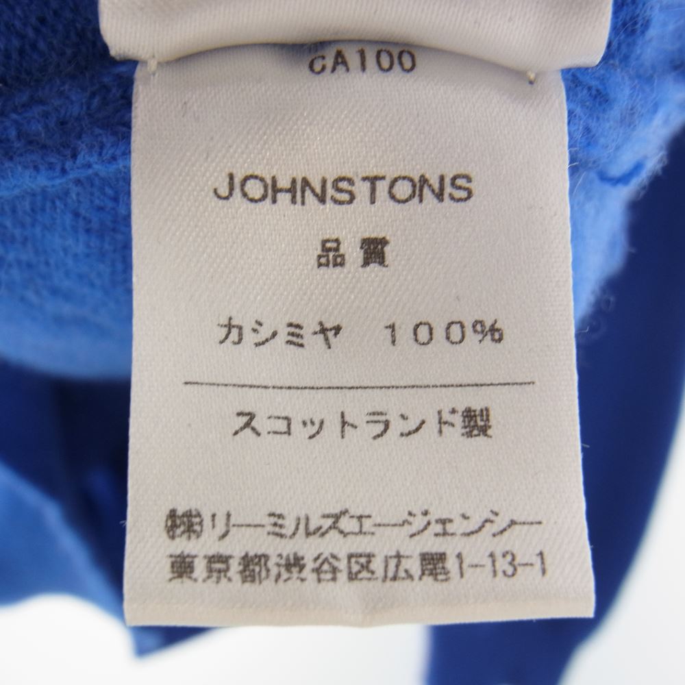 ジョンストンズオブエルガン × RHC ロンハーマン カシミア クルーネック ニット セーター ブルー ブルー系 L【中古】